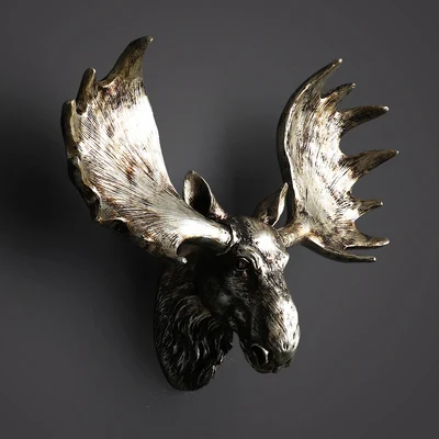 

Rhinoceros retro sheep Antelope head household hangings resin deer animal head wall hanging living room wall decoration