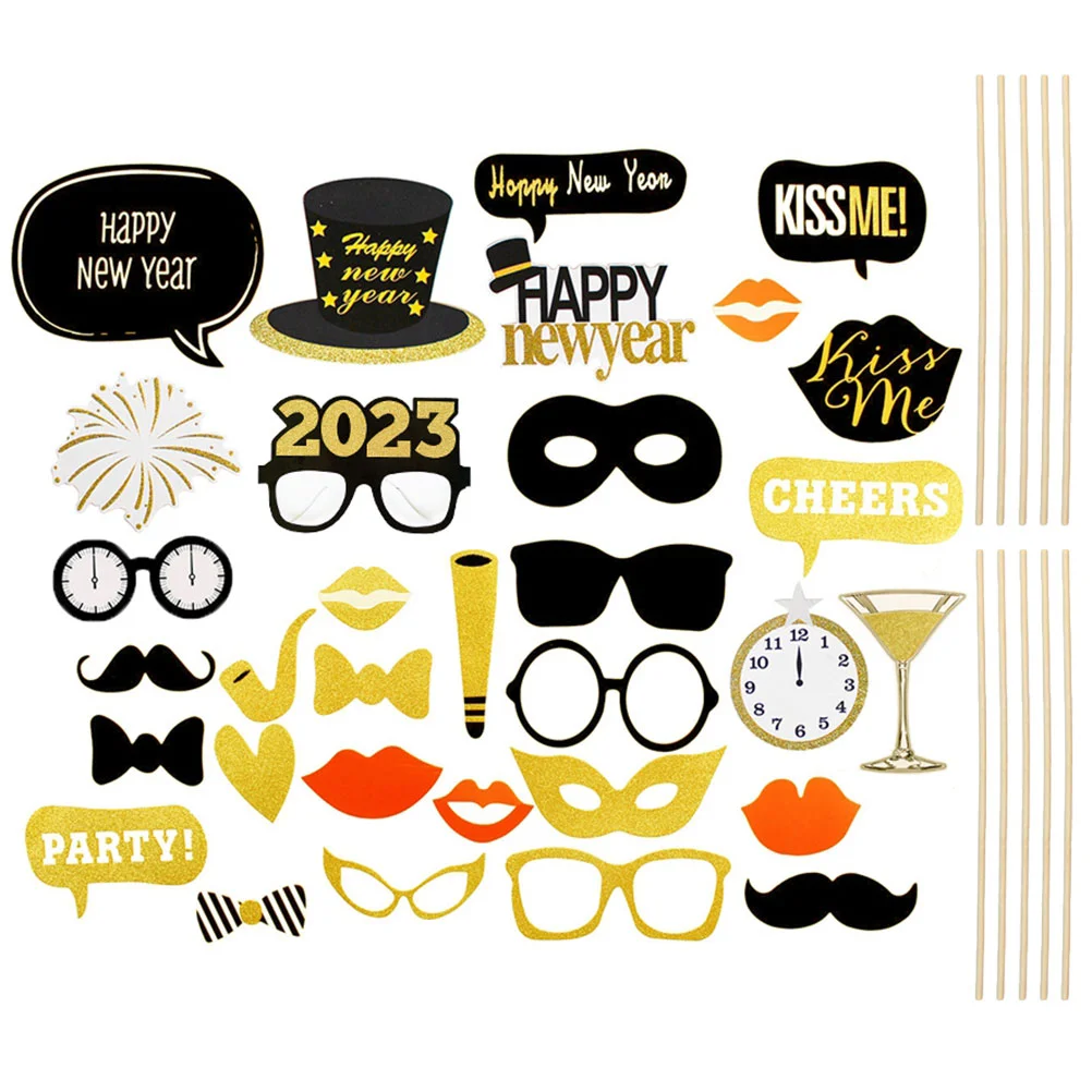 

Props New Photo Party Year Booth Years Prop Photography Eve Beard Supplies Themed Ornament Mustache Thanksgiving Posing Glasses