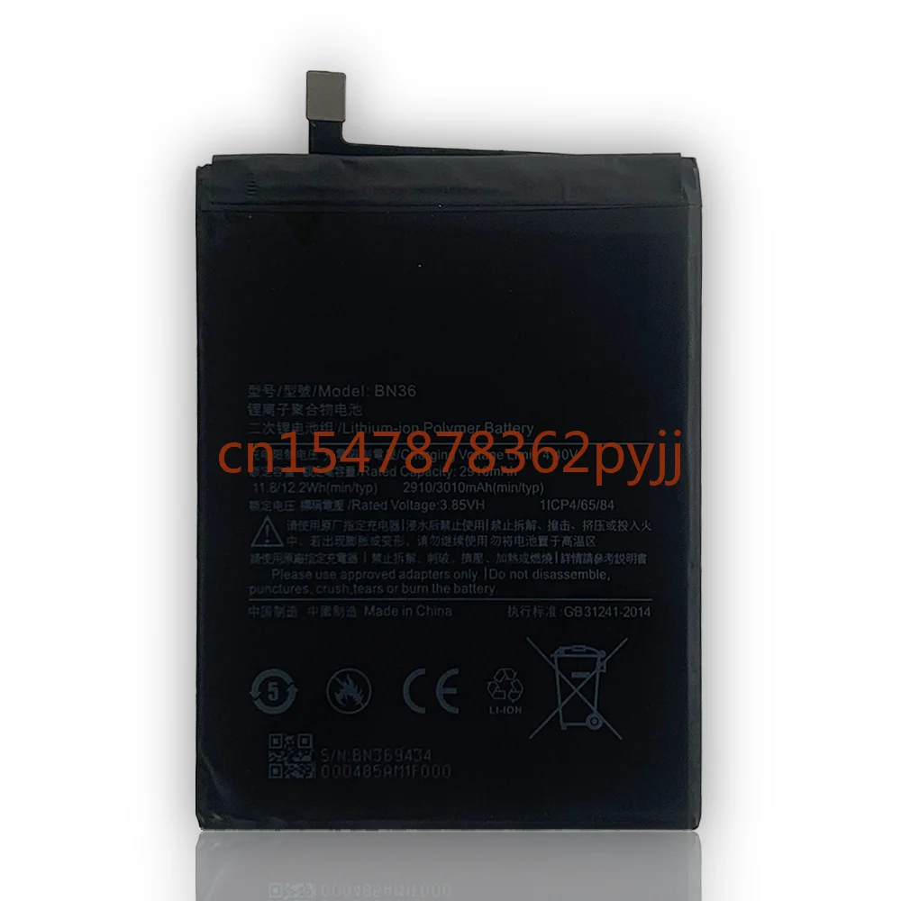 For BN36 3010mAh Battery For Xiaomi Mi 6X A2 Mi6X MiA2 M6X MA2 High Capacity Phone Replacement Batteries Bateria