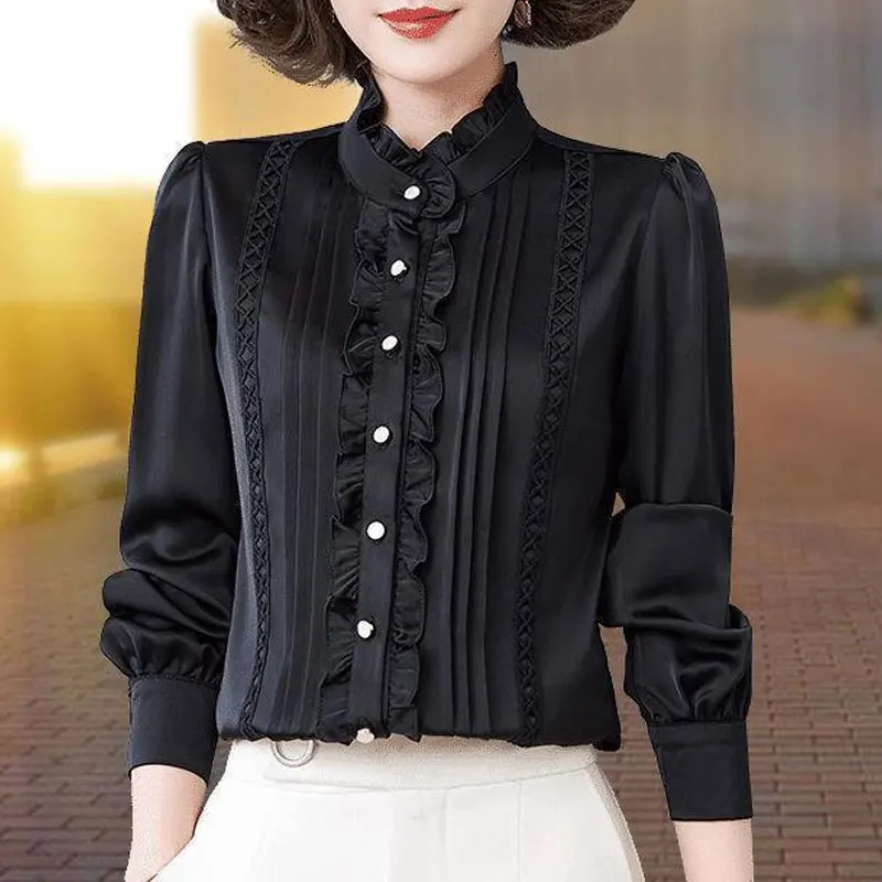 Женская блузка Gefevoqe офисного стиля из полиэстера