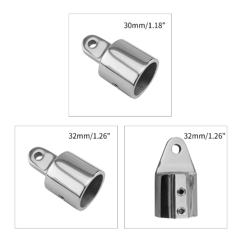 

Bimini Top Caps Tube Eye End Top Fitting Marine Stainless Steel Bimini Canopy