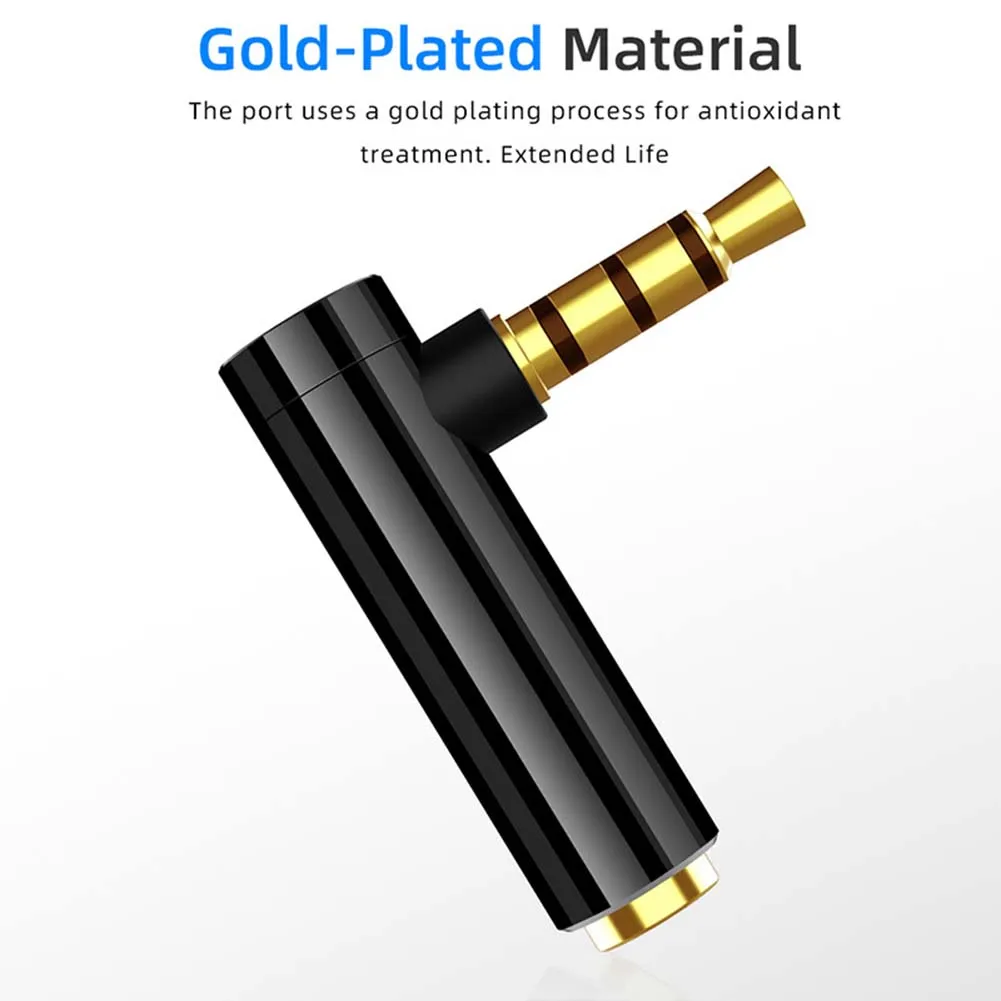 

Audio Adapter 3.5mm 4section Rotating Mother Conversion Head Male To Female Plug For Mobile Phones/Tablets/Computers