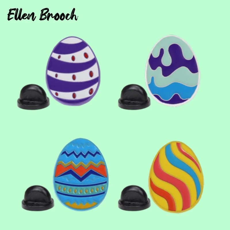 Dinosaur Egg Enamel Pins Colorful Egg Fossil Backpack Brooch Lapel Badges Jewelry Gift for Friends