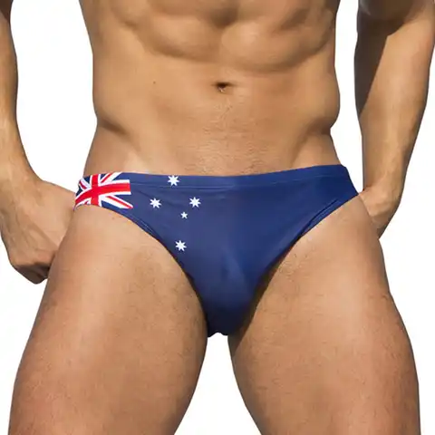 Мужские плавки с флагом Великобритании, флагом США, сексуальные мужские плавки для геев, бикини, плавки для плавания, купальный костюм для м...