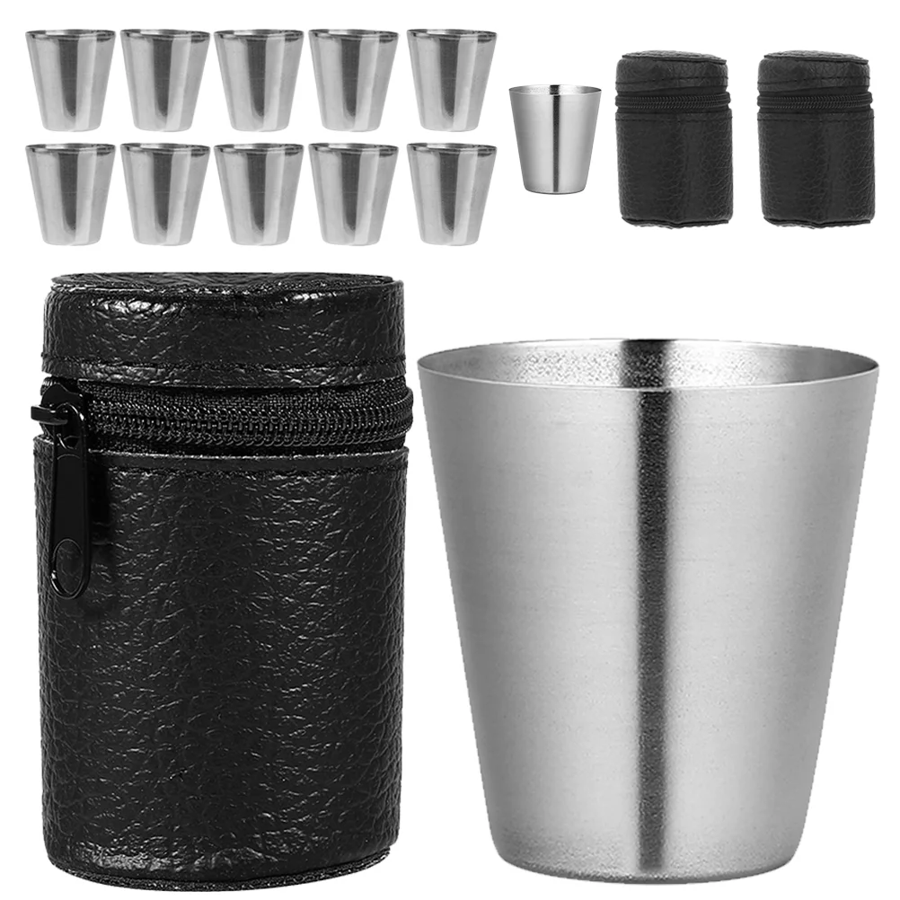 

Cup Steel Camping Party Festive Picnic Case Portable Hiking Outdoor Stainless Travel