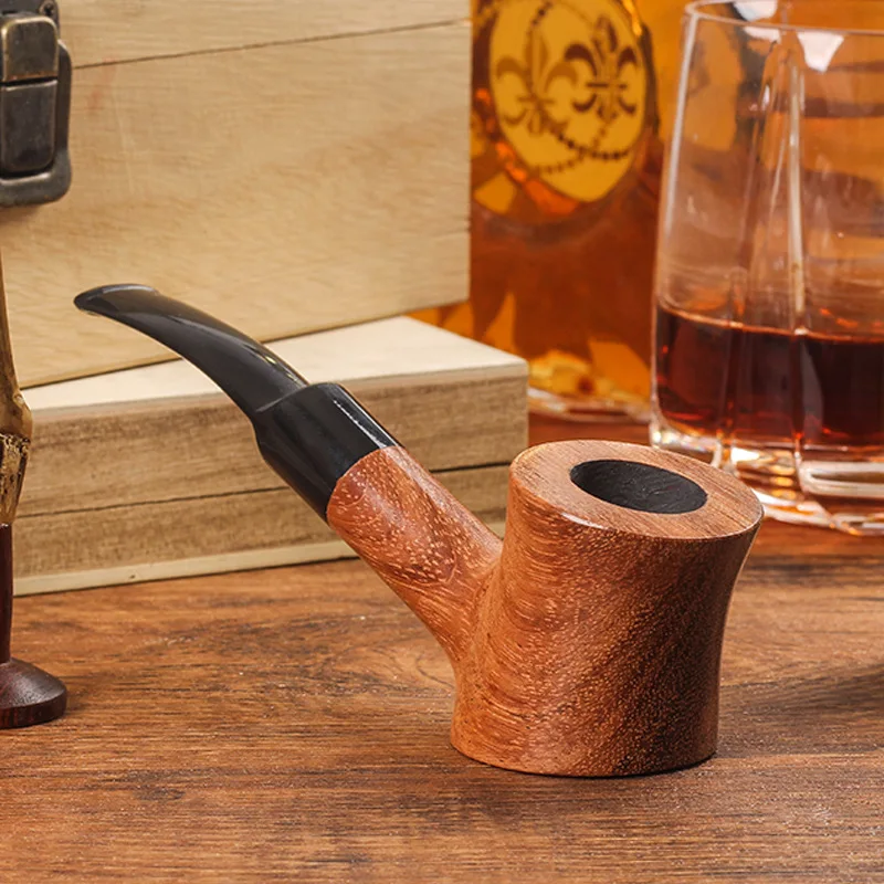 

Rosewood pipe manual solid wood pipe activated carbon filter element