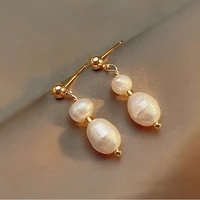 2022 new south korea baroque freshwater pearl pendant earrings fashion classic luxury unusual pearl earring women jewelry gifts