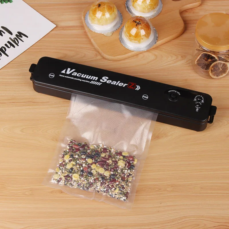 Hot Sale Food Vacuum Sealer 220V/110V Home Kitchen Package Sealer With 10Pcs Bags Household Food Packaging Machine Dropshipping