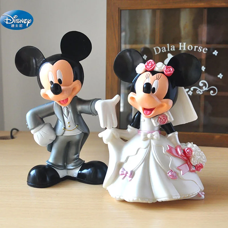 

Disney Cartoon Anime Minnie Mickey Mouse Marry 15cm Figure Dolls Kids Toy Figures Wedding Present Kids Gift Toys for Children