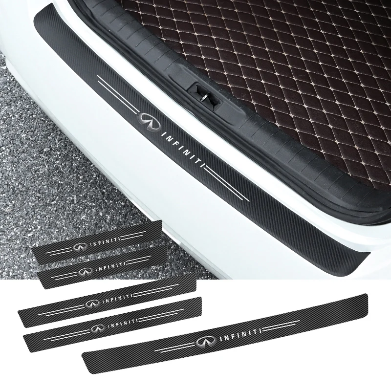 Наклейки из углеродного волокна для защиты порогов автомобильной двери для Infiniti Q50 Q50L Q60 Q70L QX30 QX50 QX60 QX70 QX80 ESQ FX35 Q30 EX JX35