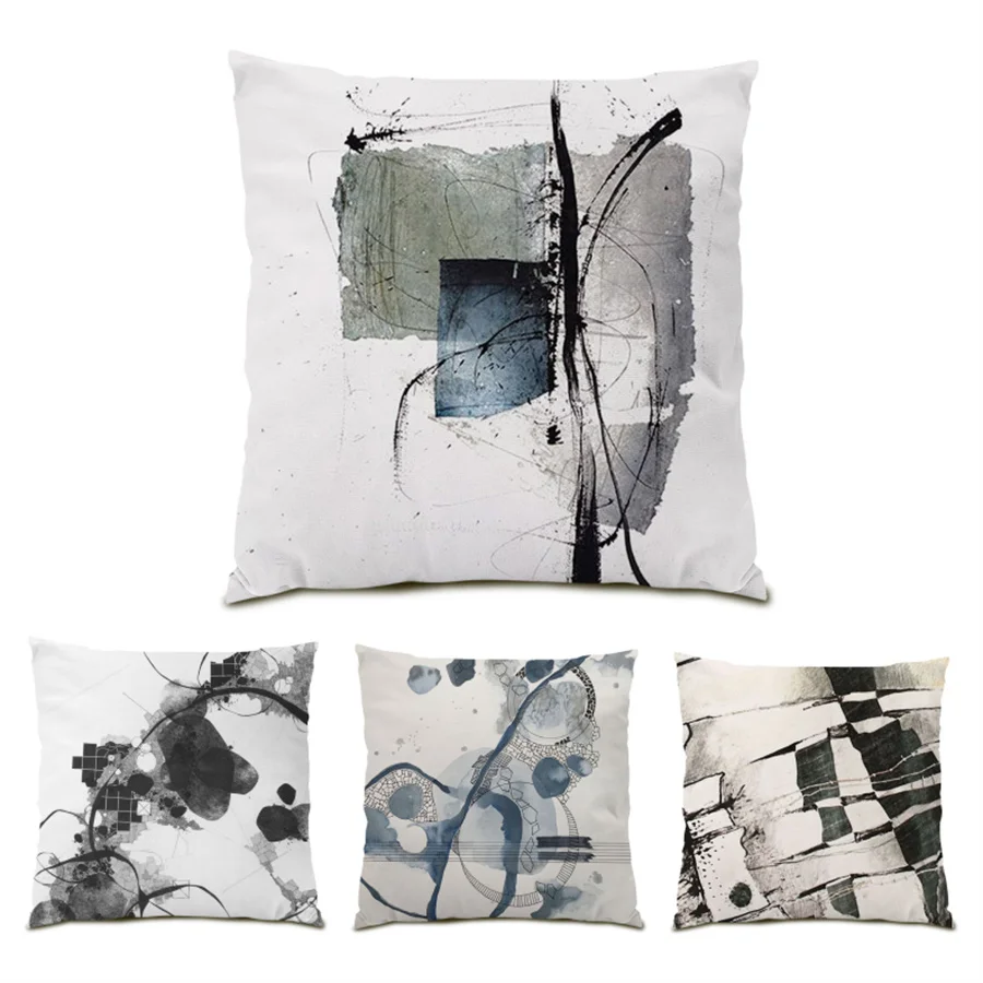 

Home Decoration Pattern Living Room Decoration Abstract 45x45 Cushions Covers Decorative Cushion Polyester Linen Velvet E0392