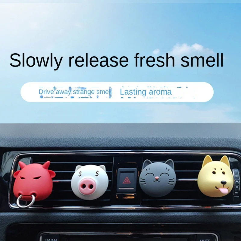 

Cute Cartoon Car Perfume Fragrance Car Air Conditioning Outlet Fragrance Decoration Refrigerator Sticker Air Freshener for Homes