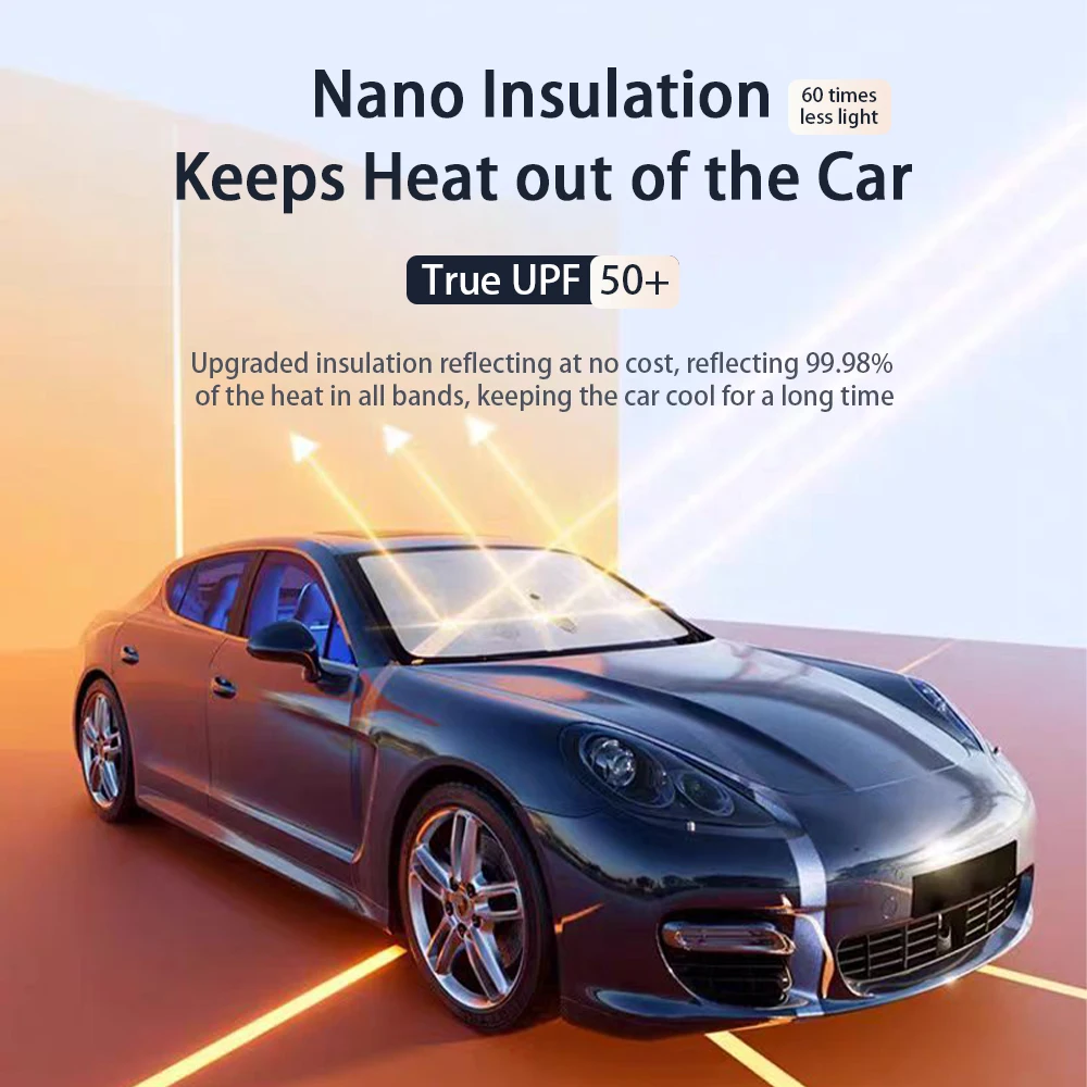 Фото Солнцезащитный зонт-шторка на лобовое стекло для Li Auto Lixiang L9, L8, L7, L6, MEGA: теплоизоляция и защита от солнца №4