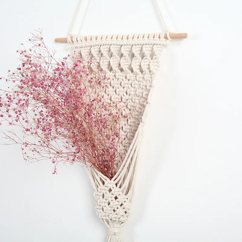

Wall Decoration Hand Woven Net Bag Flower Basket Flower Shop Decor Creative Dry Flower Net Bag Room Decoration Accessories