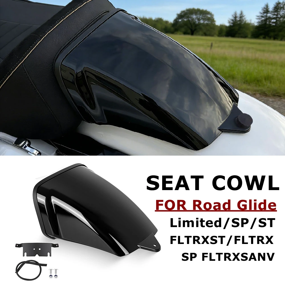 Фото Для мотоциклов Harley Touring CVO Road Street Glide ST FLTRXSE FLHXSE 2023-2025: накладка на заднее пассажирское сиденье (крышка-«верблюжья горбушка») №1