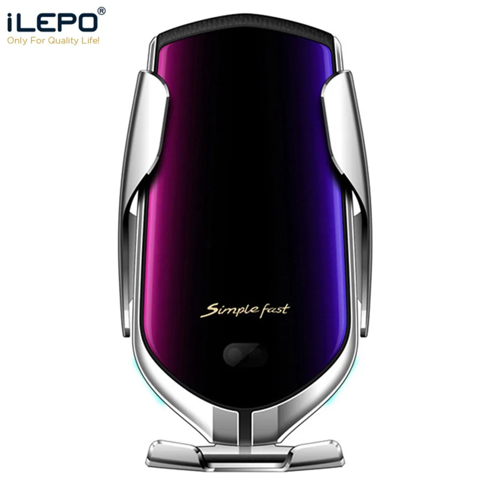 

10W Automatic Clamping Qi Wireless Car Charger Mount For IPhone 13 12 11 XS XR 8 Fast Charging Phone Holder for Samsung S21 S20