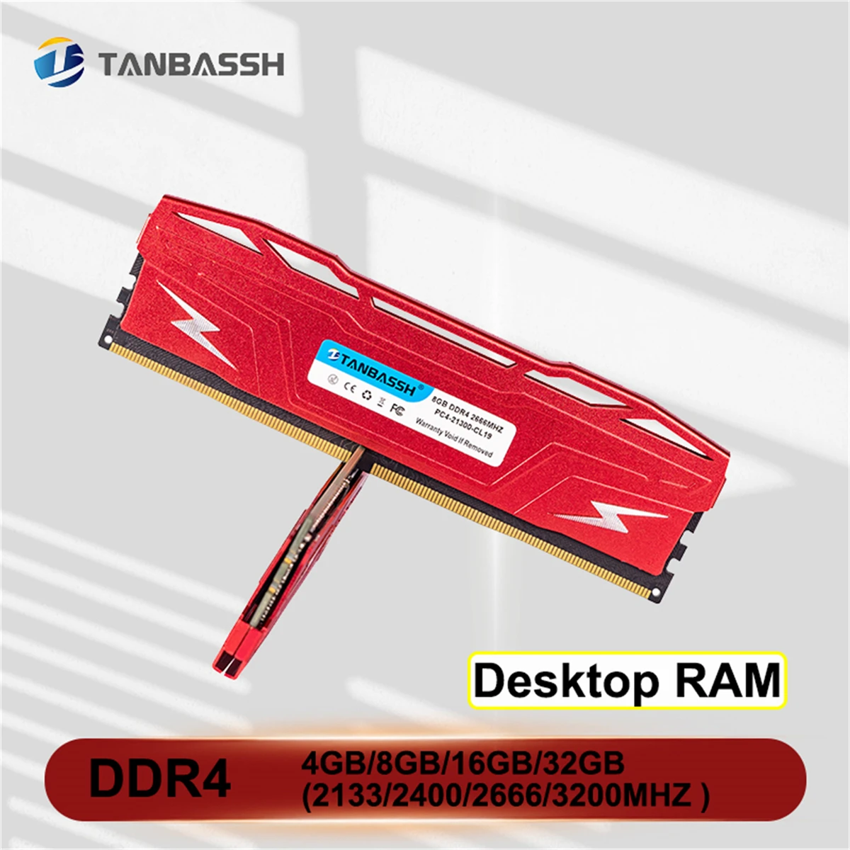 

Красная настольная память TANBASSH с радиатором DDR4 RAM 4 ГБ 8 ГБ 16 ГБ 2133 2400 2666 3200 МГц ПК DIMM Ram s для Intel AMD всех материнских плат