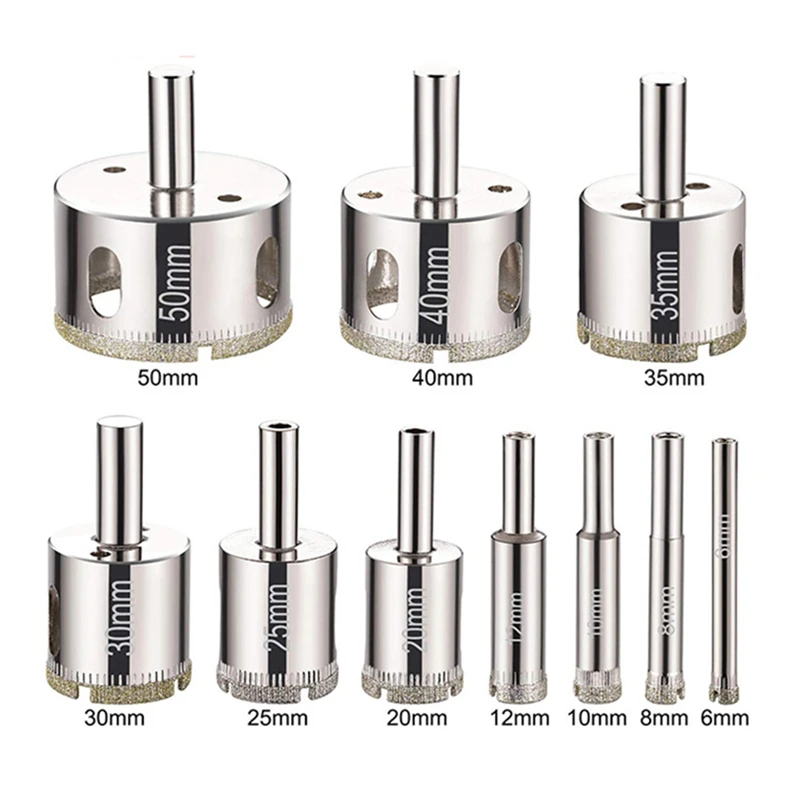 1PC Diamond Drill Bit Glass Hole Saw Core Opener Drilling Tile Marble Granite Ceramic Wall Drills Electric Power Cutting Tool - купить по