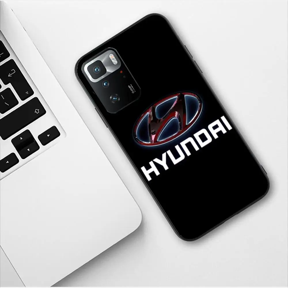 Hyundai Luxury Car Logo Phone Case For Redmi 9 9A 7A 10 8A 10A 8 Note 11 10S 7 11S Plus POCO X3 Pro Luxury Design Fashion Cover