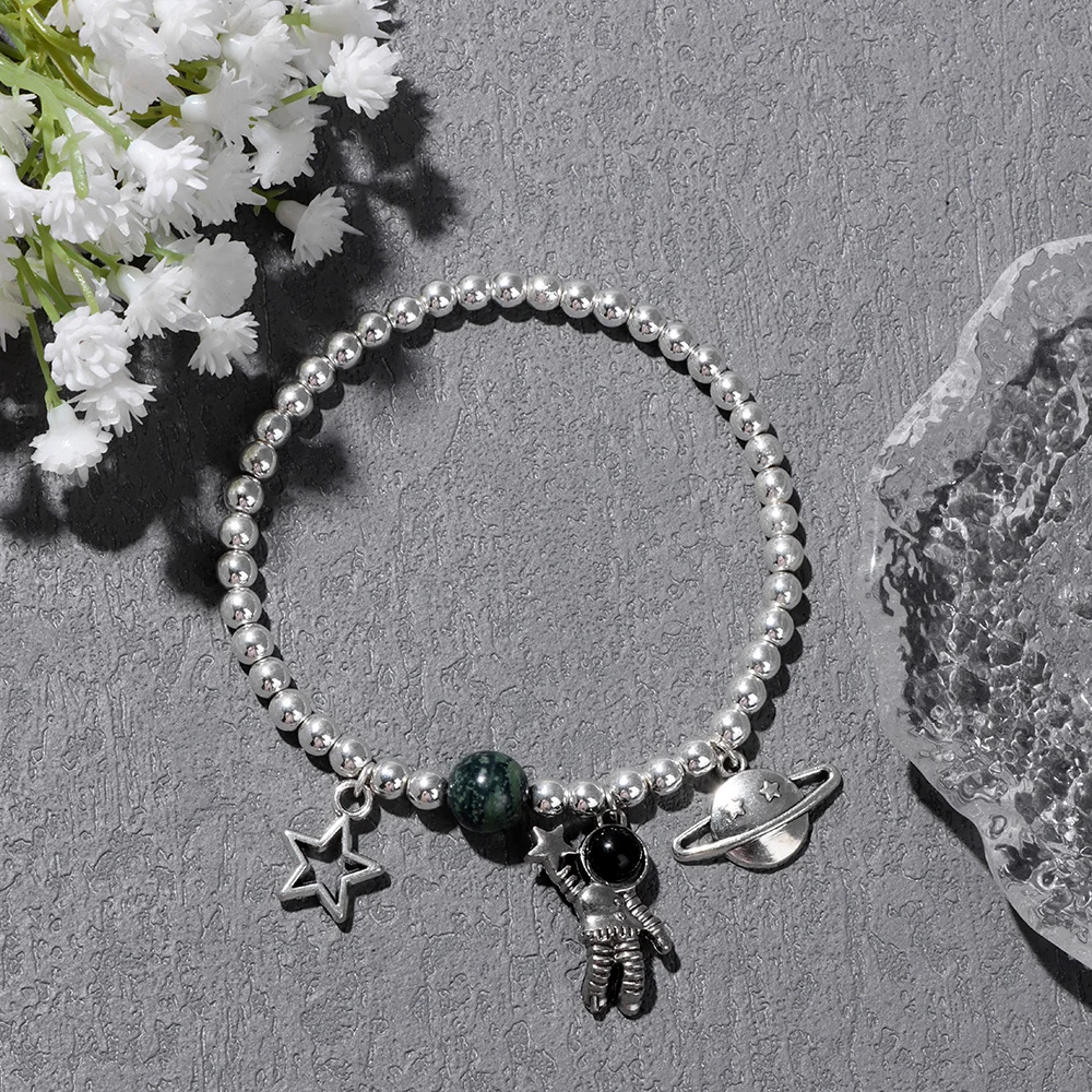 Браслет с бусинами из гематита браслет натурального халцедона подвеской в виде