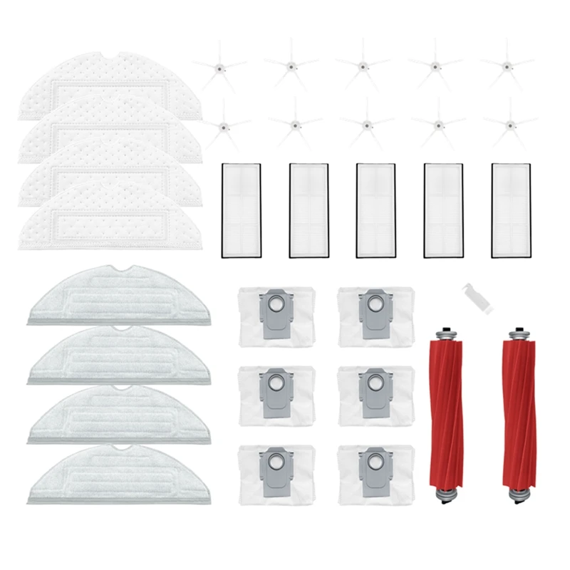 

For Roborock S7 Maxv Ultra,S7 Pro Ultra Robot Vacuum Cleaner Spare Parts Main Side Brush Mop Cloth Hepa Filter Dust Bag