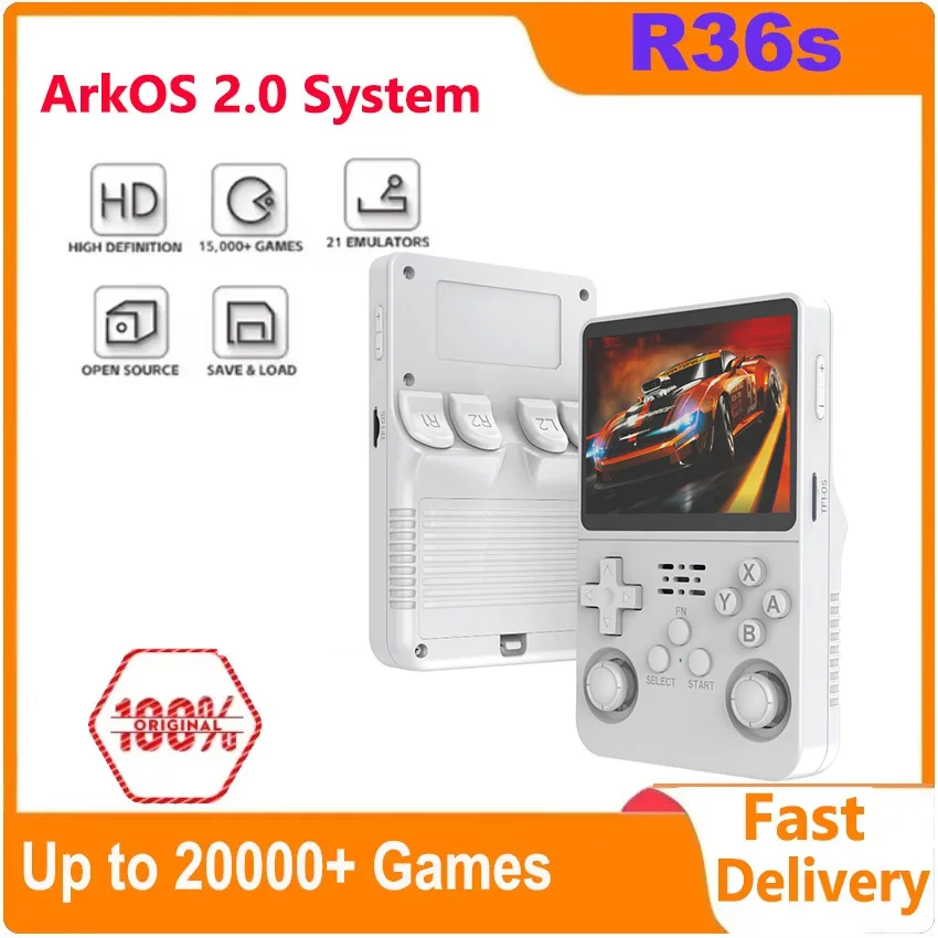 R36S портативная консоль Arkos System 64Г