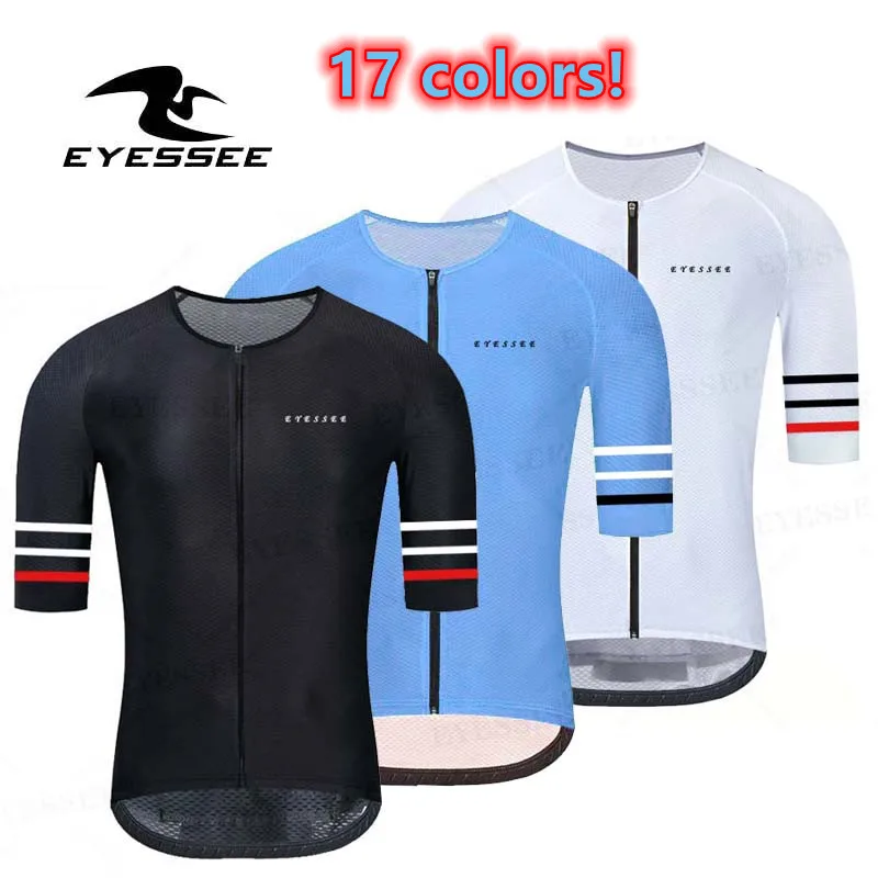 

Новая стильная велосипедная Джерси EYESSEE, летняя одежда для велоспорта с коротким рукавом, одежда для горного велосипеда, Мужская велосипедн...