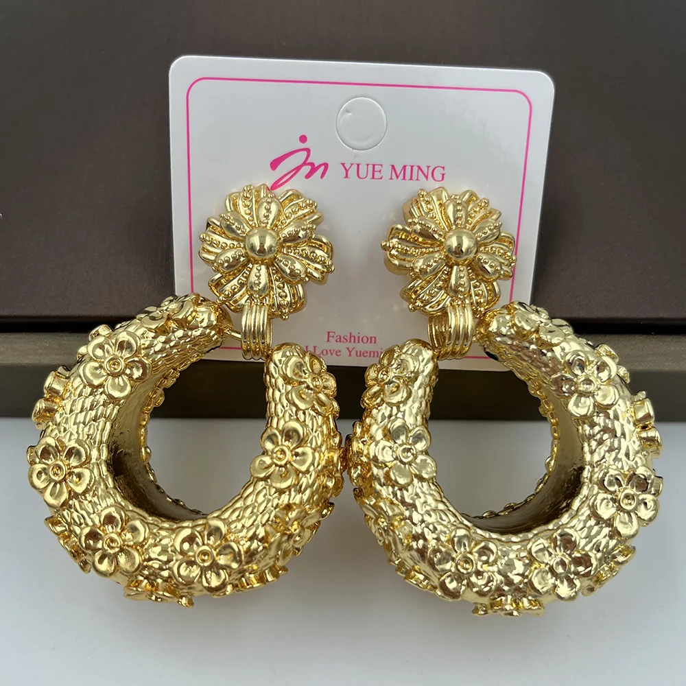 

Серьги-капли женские модные ювелирные изделия 18K Дубайский Эфиопский золотой цвет в африканском стиле для аксессуаров для вечерние