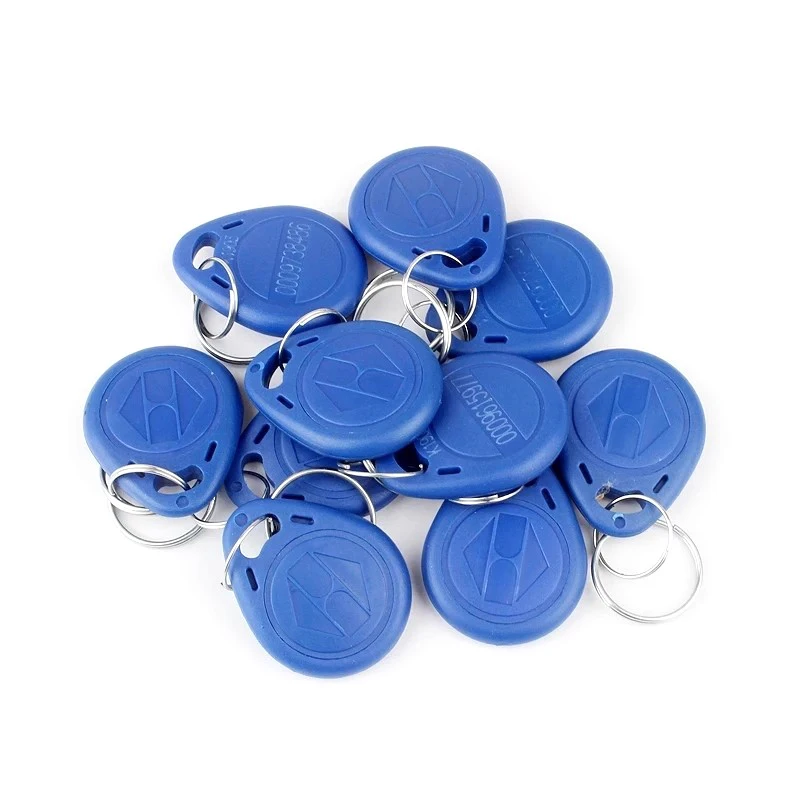 10pcs EM4100 125khz ID Keyfob RFID Tag Tags llaveros llavero Porta Chave Card Sticker Key Fob Token Ring Proximity Chip TK4100