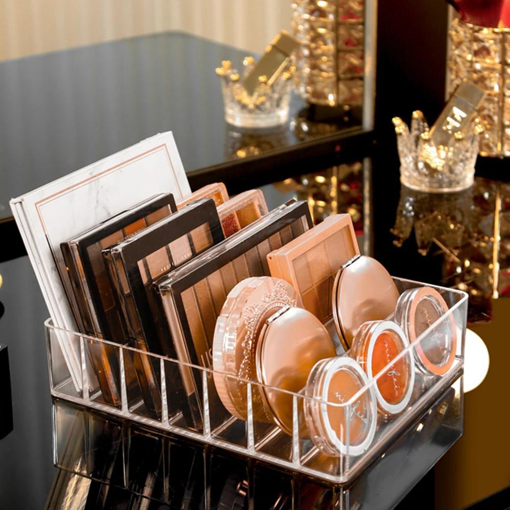 

7 Grids Clear Storage Box Makeup Organizers Shelf Cosmetic Container Desktop Stand Holder Lipstick Storage Rack Home Dresser Box