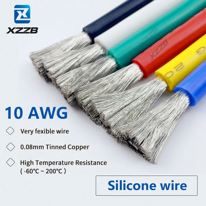 

Silicone cable wire twisting Electrical wires Electric Power Battery Car Inverter car wiring Super soft 10awg 10 awg Auto Cables