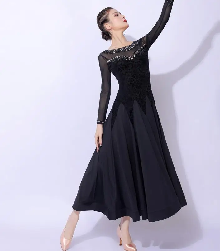 

2022 New Woman Waltz Swing Dress National Standard Dance Women Performance Competition Clothes Social Dress 2065