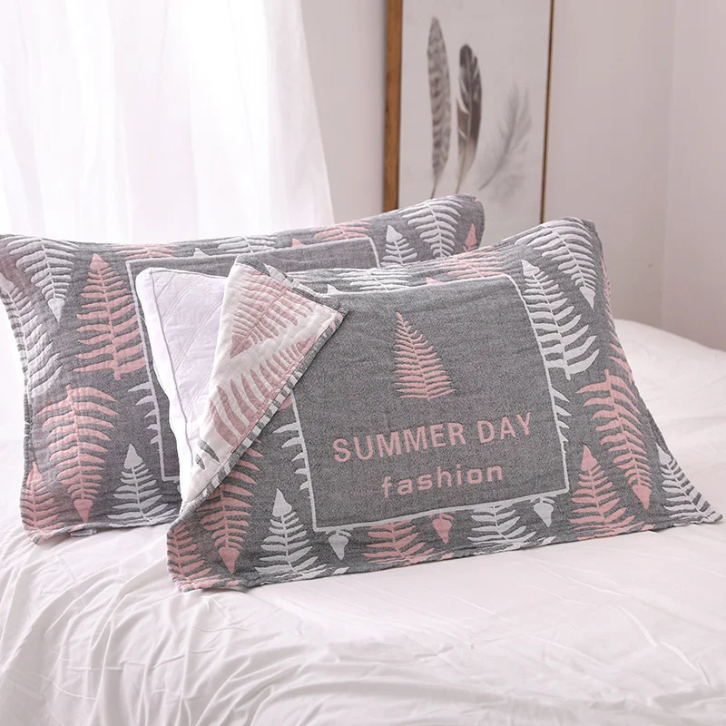 

Japanese Style Pillowcase Six Layers Of Gauze Adult Pillowcase 50*70 Cotton Couples Men And Women Bed Pillowcases