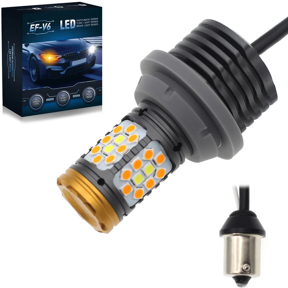 

Decode turn signal lamp 1156 1157 3157 7443 anti stroboscopic turn signal lamp with day running lamp and two-color LED lamp