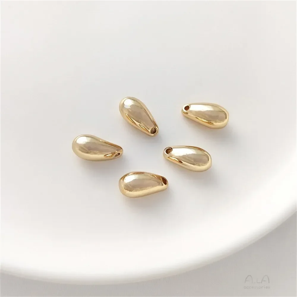 14 К позолоченный гладкий подвесной кулон в форме капли воды полумесяца ручной