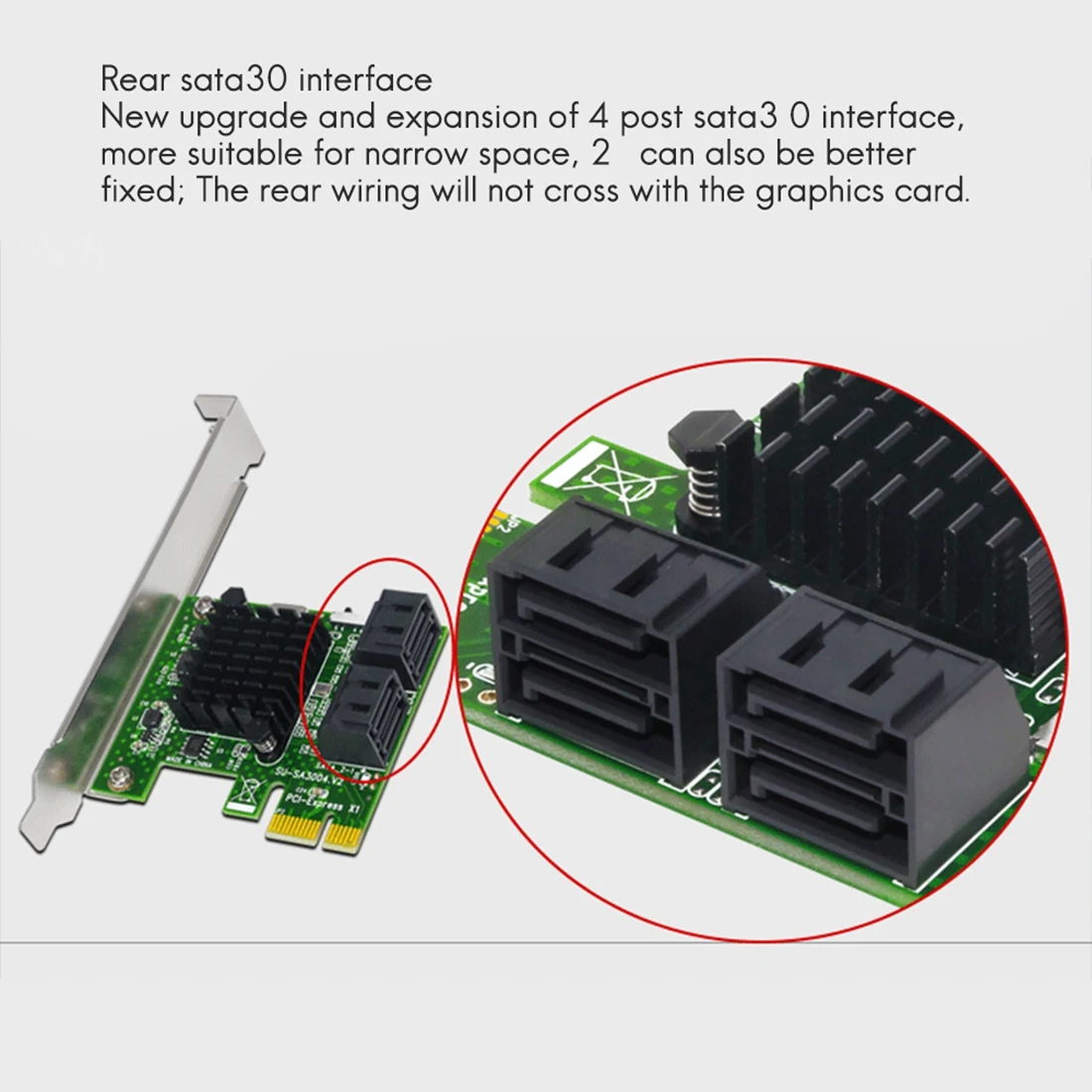 Плата расширения PCIE-SATA PCI Express X1 на 4 порта SATA 3 0 III 6 Гбит/с контроллер SSD плата