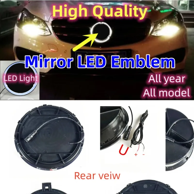 

Mirror Illuminated LED Front Grille Star Emblem for A B C E G Class W204 W205 W212 W213 W176 W246 GLA X156 CLA GLC GLE C117 W166