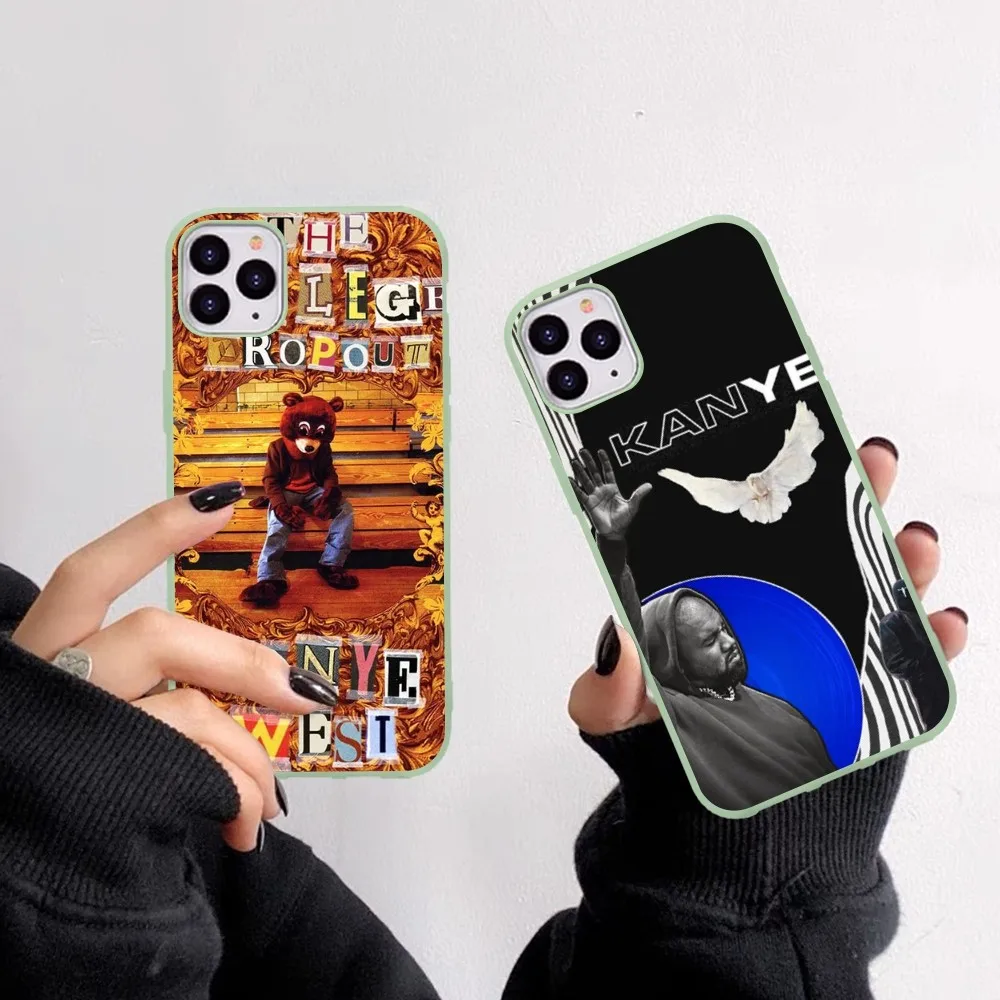 Чехол для телефона Famous Rapper K-Kanye W-West iPhone 14 11 12 13 Mini Pro Xs Max 8 7 6 6S Plus X XR однотонный чехол