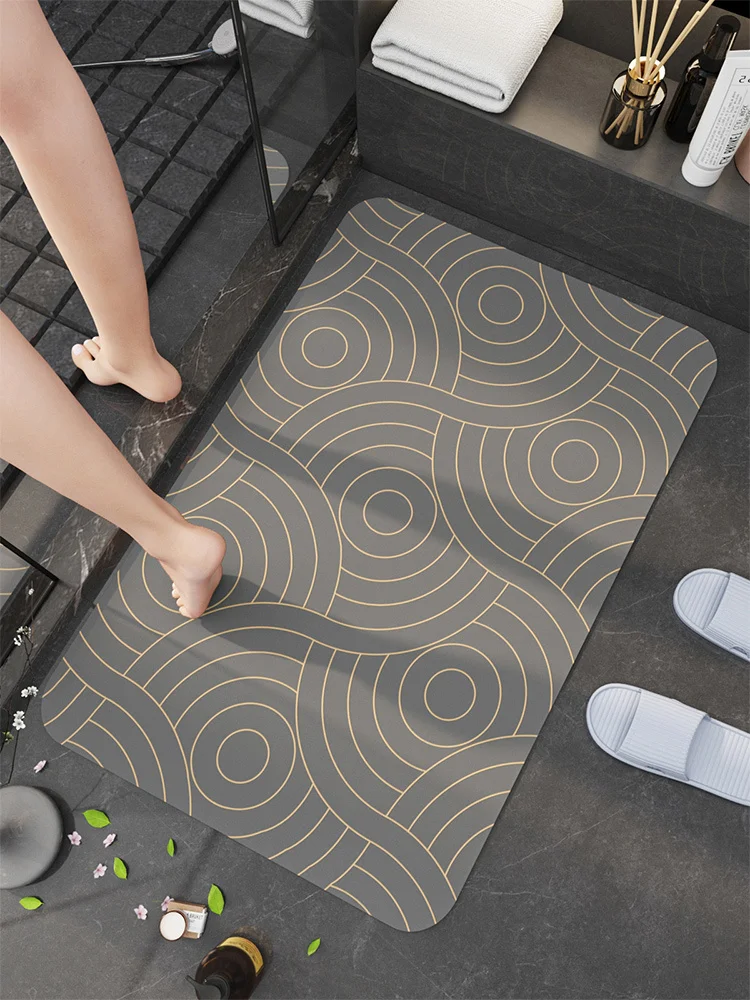 

Absorbent floor quick drying diatom mud toilet bathroom door non slip absorbent carpet household mat