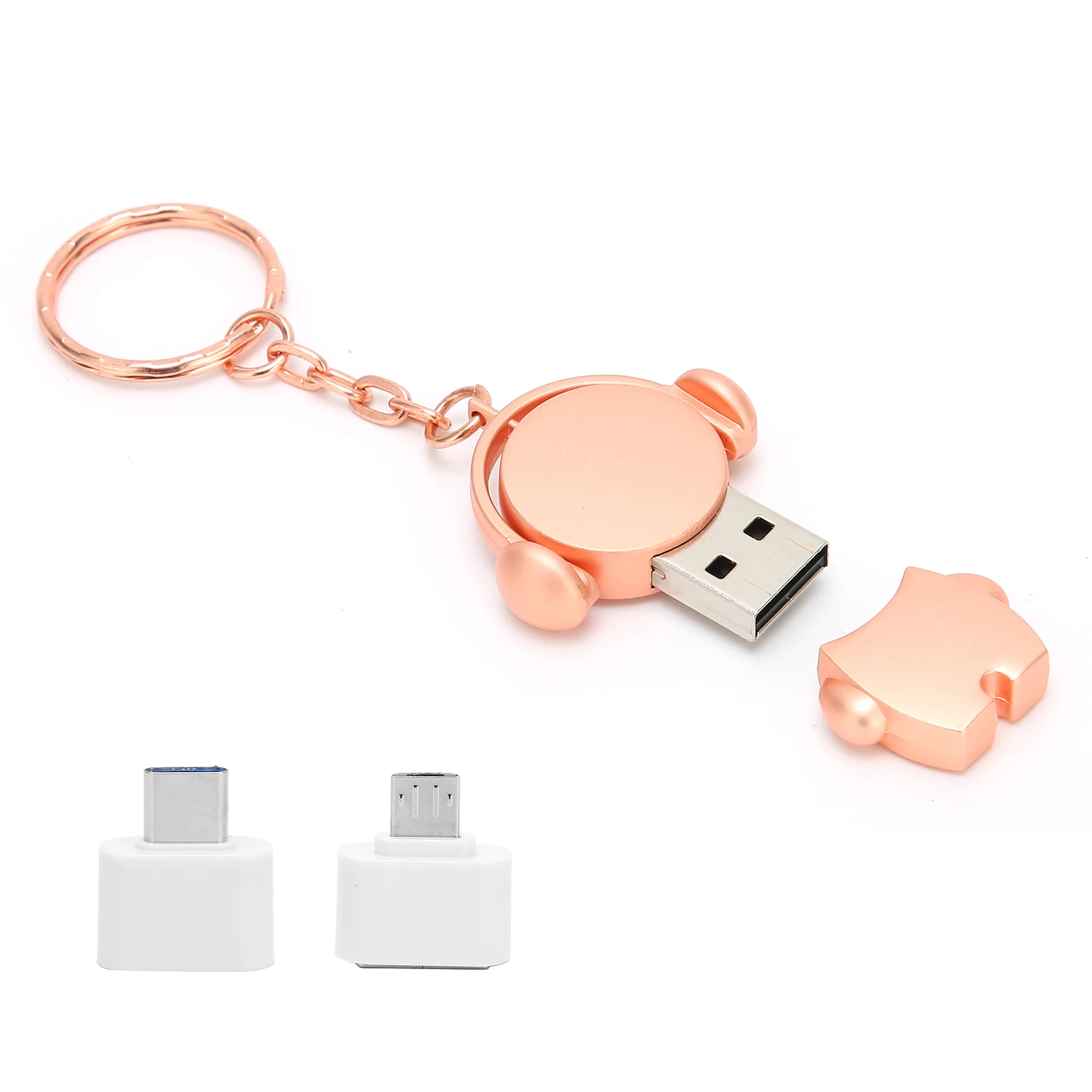 

U Disk Cartoon Car USB 2.0 Flash Drive High‑Speed Transmission Storage Device Rose Gold64GB
