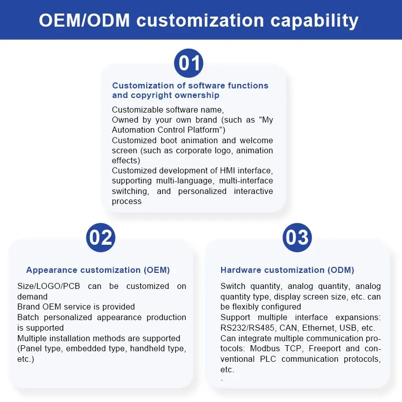 Фото Coolmay 4,3/7 дюйма серии EX3S HMI PLC «все в одном» HMI Сенсорный экран с цифровым контроллером ПЛК температуры Поддержка бесплатной софткой №4