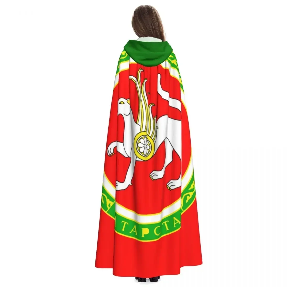 Женская двусторонняя накидка унисекс с капюшоном