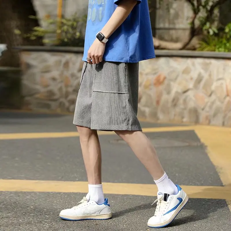 

Шорты Летние для мальчиков, уличная одежда, свободные спортивные Брендовые повседневные штаны в японском стиле ретро, 5 точек