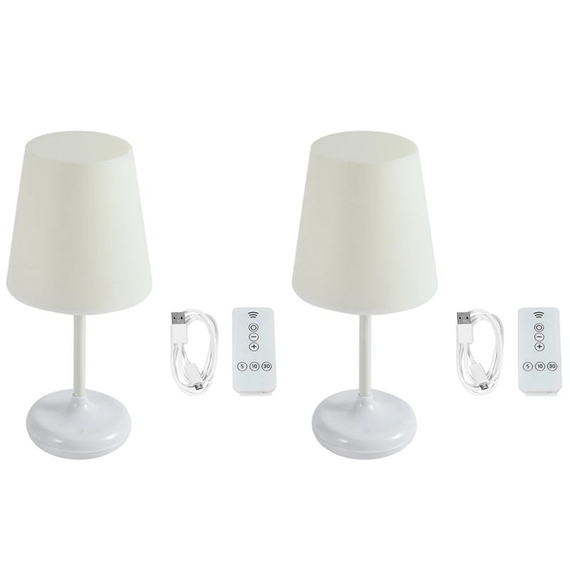 

2X LED Press Sensor Desk Lamp Dimmable LED Night Light Table Lamp With USB Charger Remote Control