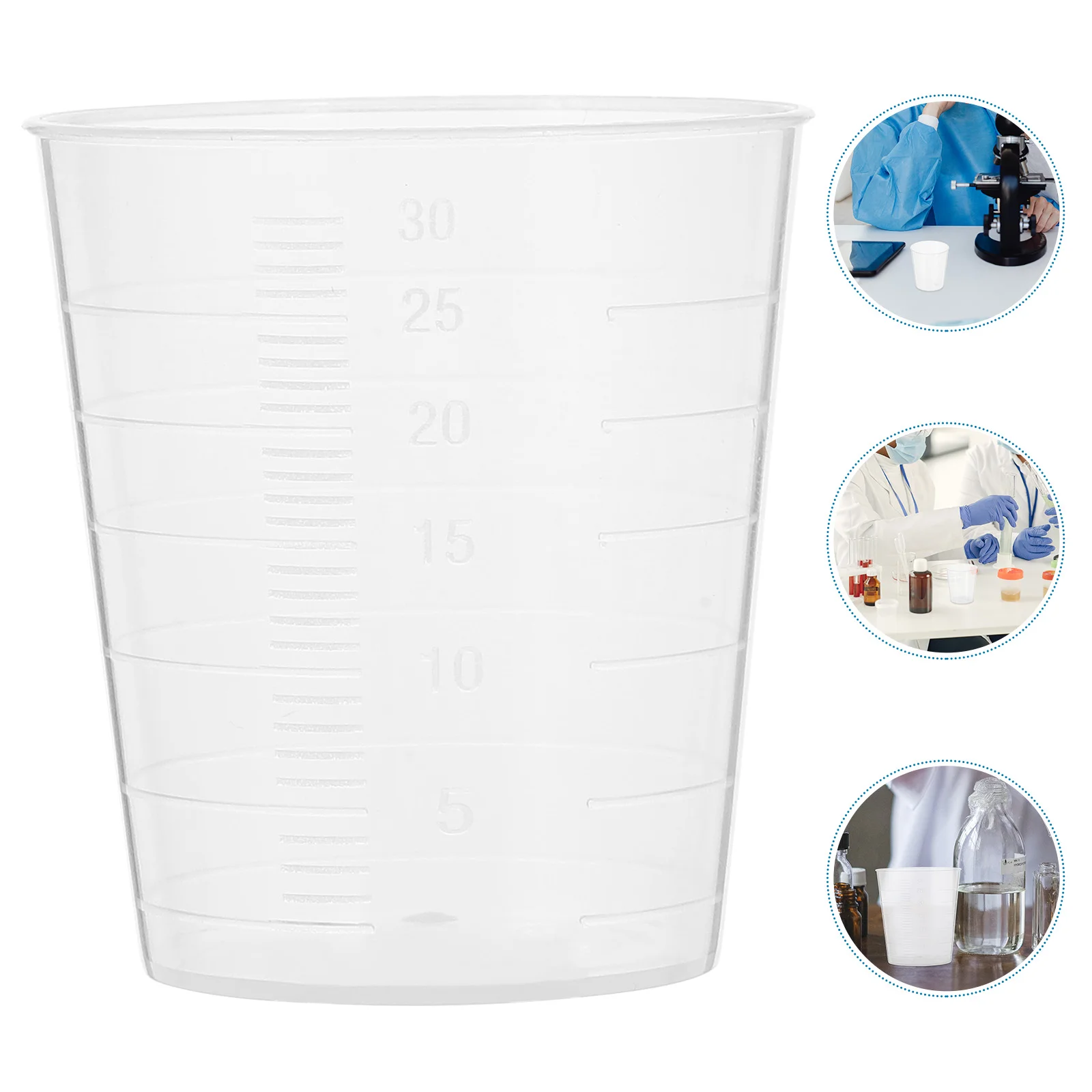 

100pcs 30ml Measuring Cups with Scale Clear Graduated Cups for Mixing Stain Epoxy Resin Container