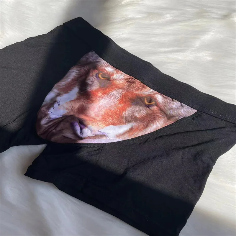 Боксеры мужские с забавным принтом модал U-образной выпуклостью удобные мягкие