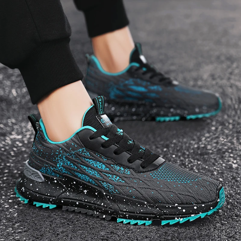 Mens New Fashion Running Shoes Athletic Sneaker Breathable Non-slip Shock-absorbing Outdoor Causal Sport Shoes