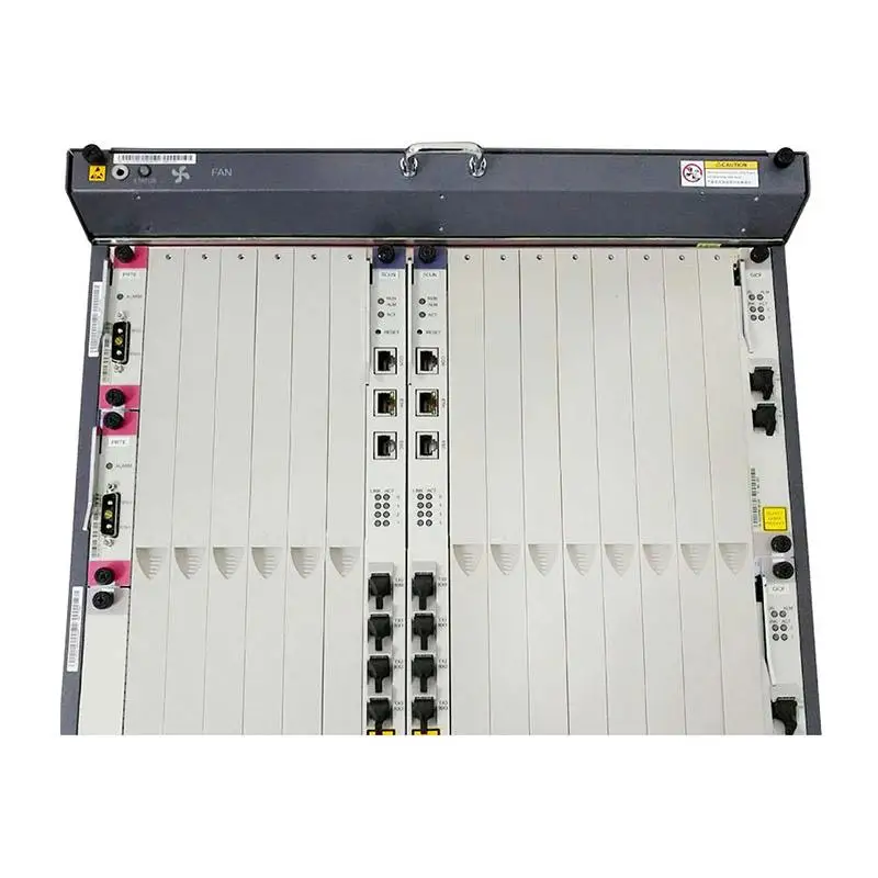 HUAWEI 19-дюймовый MA5680T GPON OLT с 2 Главным управлением SCUN + 2 * PRTE DC Power + 2 * 10GE X2CS + 1 шт 8pon GPBD или 16Pon GPFD C + плата