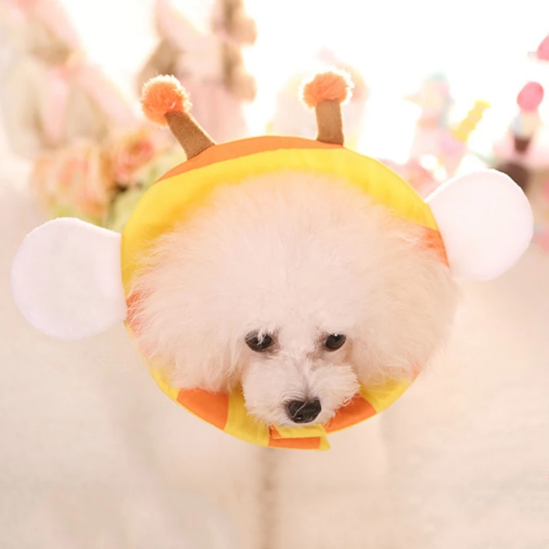 

Регулируемый ошейник для кошек, мягкий хлопковый ошейник для собак, милый мультяшный защитный ошейник для питомцев, для щенков, маленьких с...