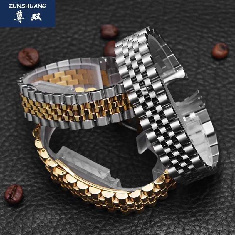 Браслет стальной для часов Rolex цепочка устричного типа из нержавеющей стали 13 мм